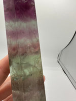 Large Fat Watermelon Fluorite Tower #1