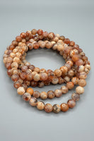 Fire Agate 6mm Bracelet Three Piece Set