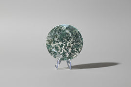 Moss Agate Polished Round Slice #22