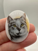 Cute Cat Glass Cabochon