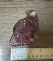 Fluorite Dragon Head Carving #4