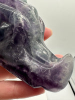 Fluorite Dragon Head Carving #17