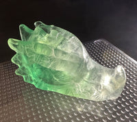 Fluorite Dragon Head Carving #23