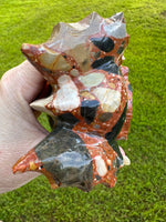 Unique Pudding Stone Dragon Head Carving