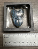 Labradorite Wing Shape Carving with Case