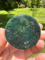 Moss Agate Polished Round Slice #37