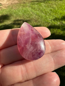 Pear Shape Candy Fluorite Cabochon #24