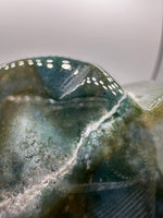Moss Agate Carved Heart #7