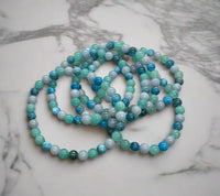 Amazonite, Apatite, and Angelite 6mm Bracelets