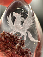 Beautiful Pegasus Garden Quartz Inner Scene Carving #3