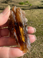 Natural Amber Calcite Raw Specimen UV Reactive #11