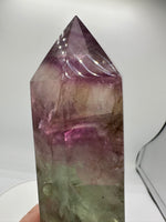 Large Fat Watermelon Fluorite Tower #5