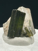 Natural Quartz with Green Tourmaline Crystal – Minas Gerais, Brazil Mineral Specimen