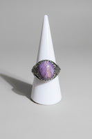 Natural Charoite Ring #23