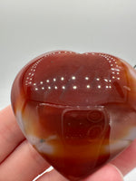 Carnelian Heart Palm Stone #9