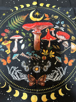 Mushroom & Butterfly Tarot/Altar Cloth