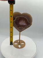 Large Amethyst Agate Heart with Stand #4