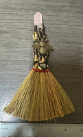 Rose Quartz & Green Aventurine Decorative Broom