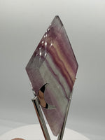 Rhombus Shaped Fluorite Carving with Stand #4