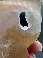 Druzy Agate Geode Indigenous-Inspired Profile Headdress Carving #7