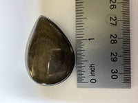Natural Golden Sheen Obsidian Pearshape Large Cabochon #5