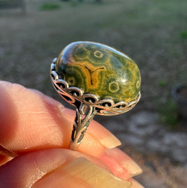 8th Vein Ocean Jasper S925 Sterling Silver Ring #3