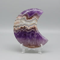 Amethyst Lace Agate Large Moon #2