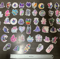 Gem & Crystal Stickers Set of 50