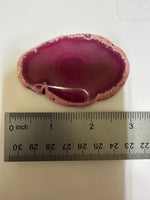 Dyed Pink Agate Slice #12