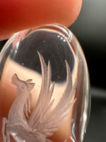 Beautiful Pegasus Garden Quartz Inner Scene Carving #4