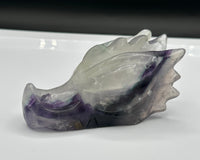 Rainbow Fluorite Dragon Head Carving #7 – 405g
