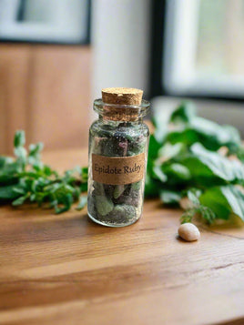 Epidote Ruby Chips In Bottle