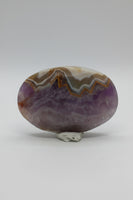 Amethyst Mixed with Stripe Agate Palm Stone #1