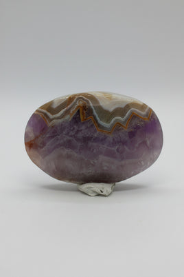 Amethyst Mixed with Stripe Agate Palm Stone #1