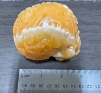 Yellow and White Mixed Calcite Skull #3