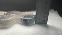 Rainbow Fluorite Decorative Carved Heart with Stand #2