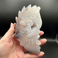 Druzy Agate Geode Indigenous-Inspired Profile Headdress Carving #8