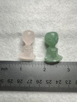 Carved Gemstone Yoga Alien