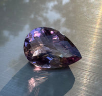 Rose de France Amethyst 30x20mm Pear Checker 39.75ct