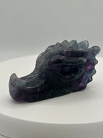 Fluorite Dragon Head Carving #17