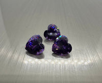 Purple 7mm Cz Heart