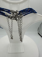 Natural 2mm Lapis Lazuli Faceted Necklaces