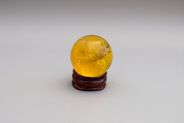 Yellow with Purple Fluorite Sphere #10