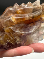 Rainbow Fluorite Dragon Head Carving #9 – 418g