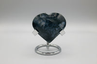 Moss Agate Carved Heart #6