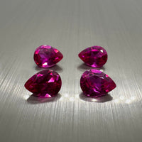 Lab Created Pink Sapphire 8x6mm Pearshape