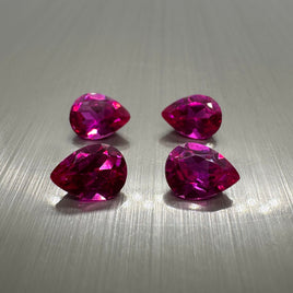 Lab Created Pink Sapphire 8x6mm Pearshape