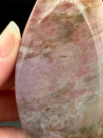 Ocean Jasper Polished Arrow Flame Freeform #5  – Pink, Coral & Green – 104g