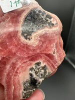 Rhodochrosite Slab #1 – Rose Pink Banded Polished Collector Specimen