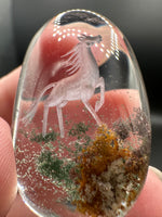 Beautiful Horse Garden Quartz Inner Scene Carving #2